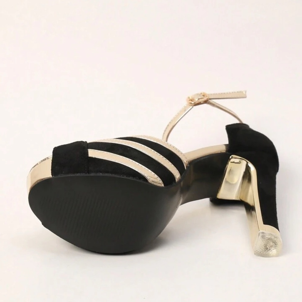 Women's High Heel Platform Dress Shoes Suedette - Picture 3 of 5